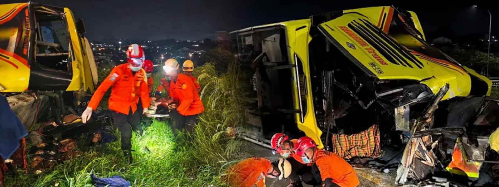 ඉන්දුනීසියාවේ බස් රථ අනතුරකින් 16ක් මරුට